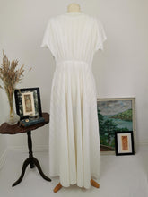 Load image into Gallery viewer, Vintage 70s white maxi dress
