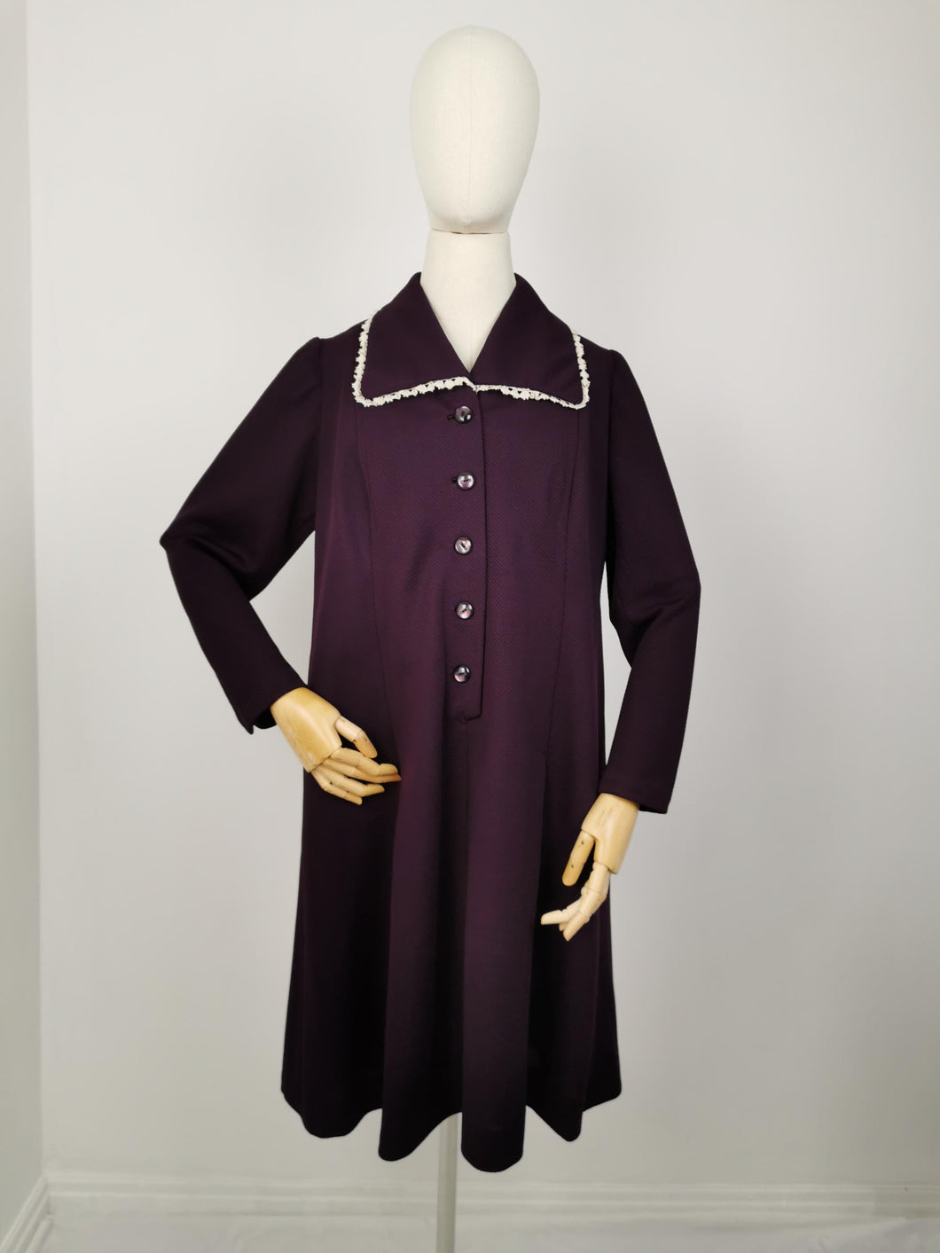 Vintage 60s plum dress