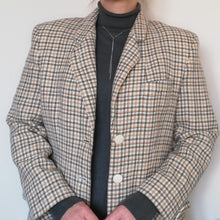 Load image into Gallery viewer, Vintage checked wool blazer

