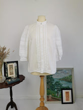 Load image into Gallery viewer, Vintage  broderie anglaise cotton blouse
