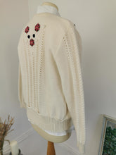 Load image into Gallery viewer, Vintage Austrian cream embroidered cardigan
