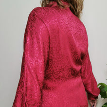 Load image into Gallery viewer, Vintage raspberry red blouse
