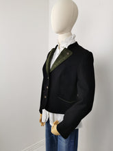 Load image into Gallery viewer, Vintage black Tyrolean blazer
