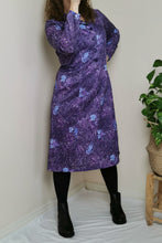 Load image into Gallery viewer, Vintage 70s purple wool blend dress
