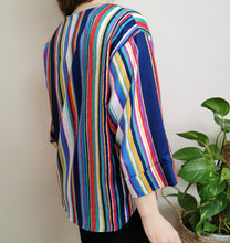 Load image into Gallery viewer, Vintage silk striped blouse
