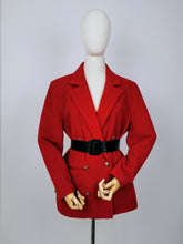 Load image into Gallery viewer, Vintage red wool blazer
