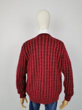 Load image into Gallery viewer, Vintage fuchsia mohair cardigan
