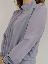 Load image into Gallery viewer, Vintage 80s lilac silk blouse

