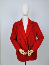 Load image into Gallery viewer, Vintage red wool blazer
