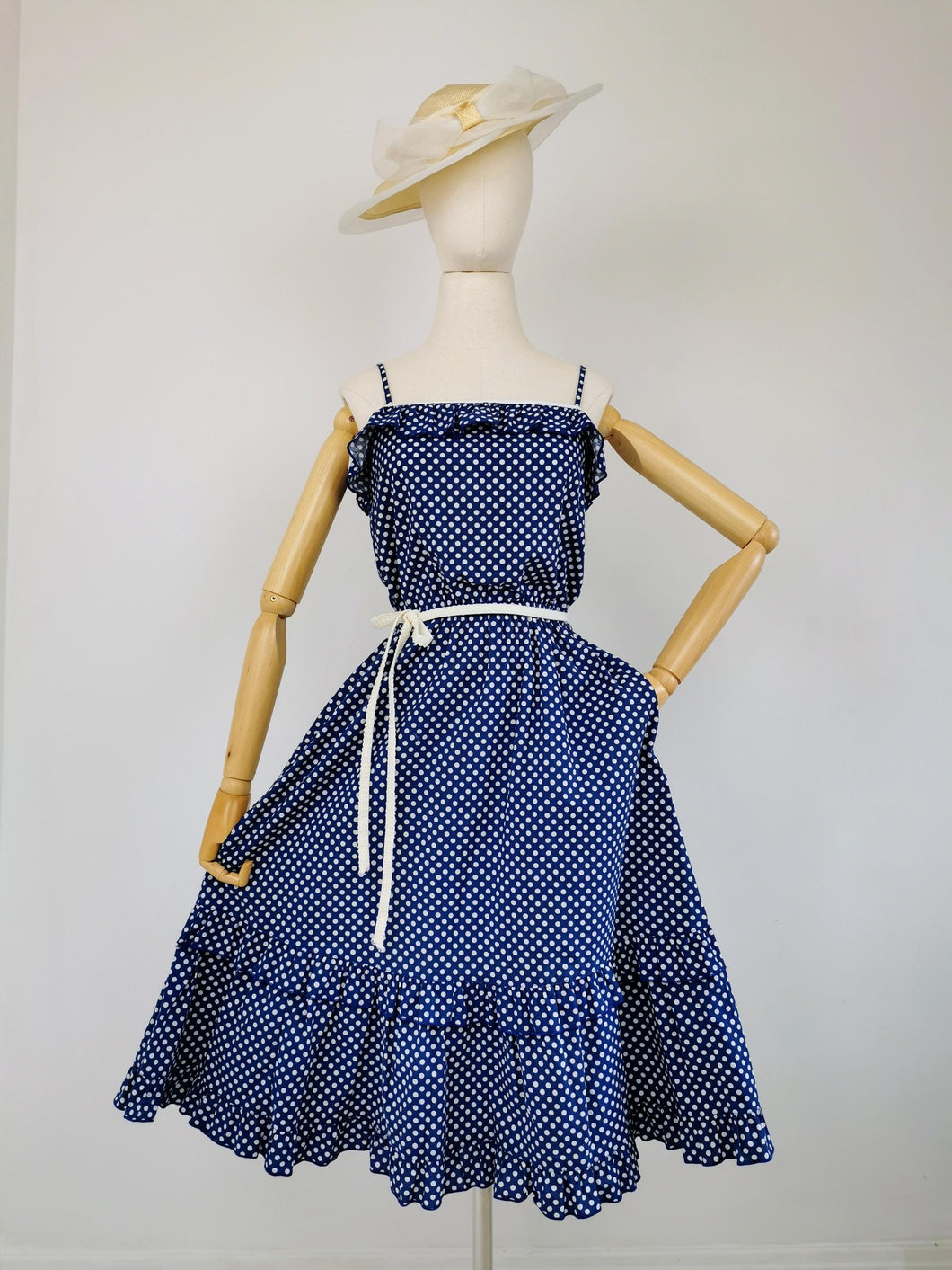 Vintage polka dot cotton sundress
