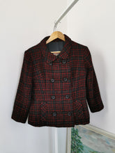 Load image into Gallery viewer, Vintage 60s checkered wool coat
