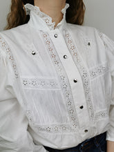 Load image into Gallery viewer, Vintage eyelet blouse
