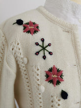 Load image into Gallery viewer, Vintage Austrian cream embroidered cardigan
