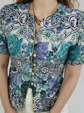 Load image into Gallery viewer, Vintage 80s floral blouse
