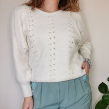 Load image into Gallery viewer, Vintage white angora jumper
