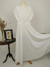 Load image into Gallery viewer, Vintage 70s white maxi dress
